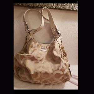 SOLD - Coach Creamy Peachy Hobo Bag